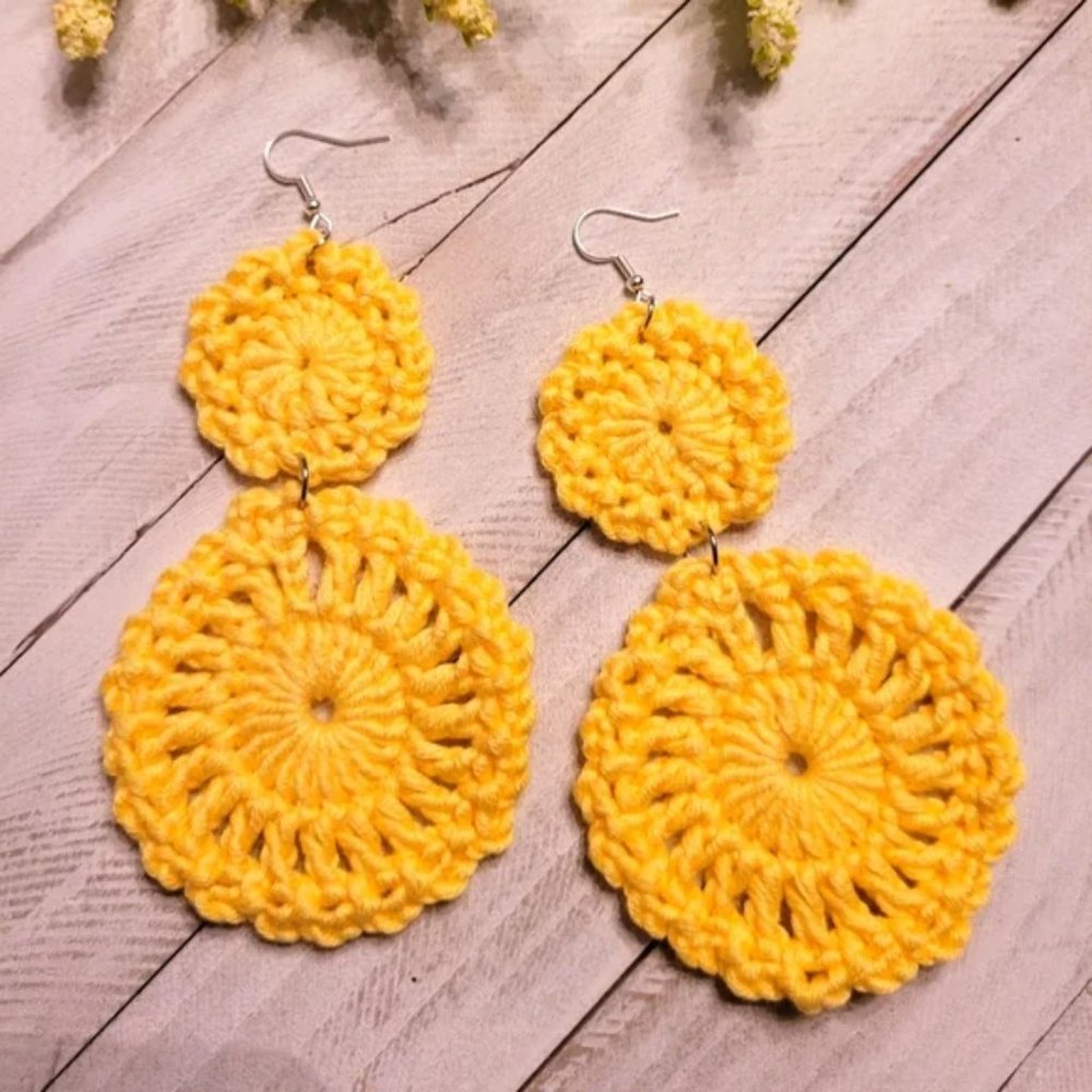 Crochet Earrings, Handmade Jewelry